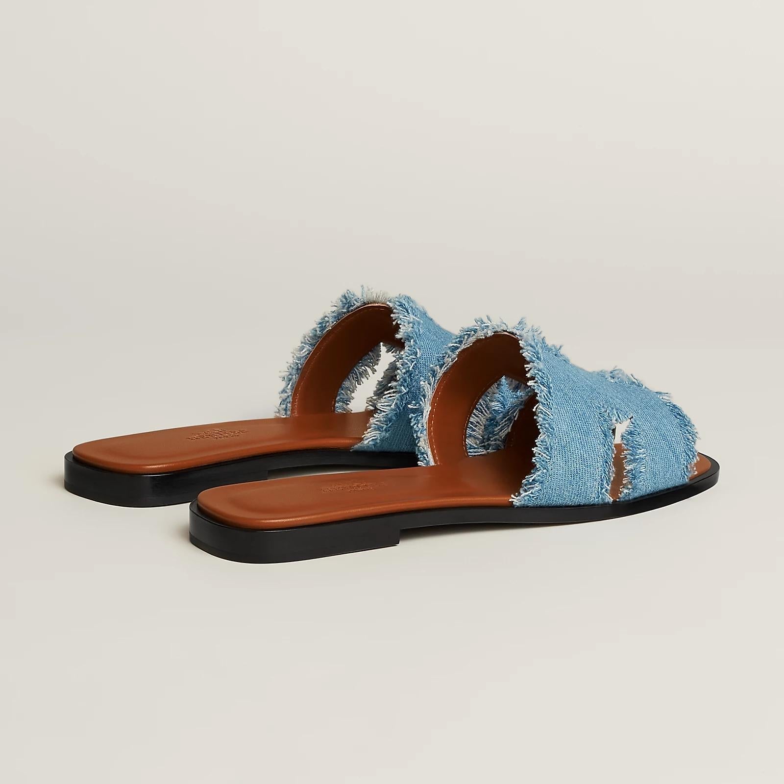 mules denim frange dos
