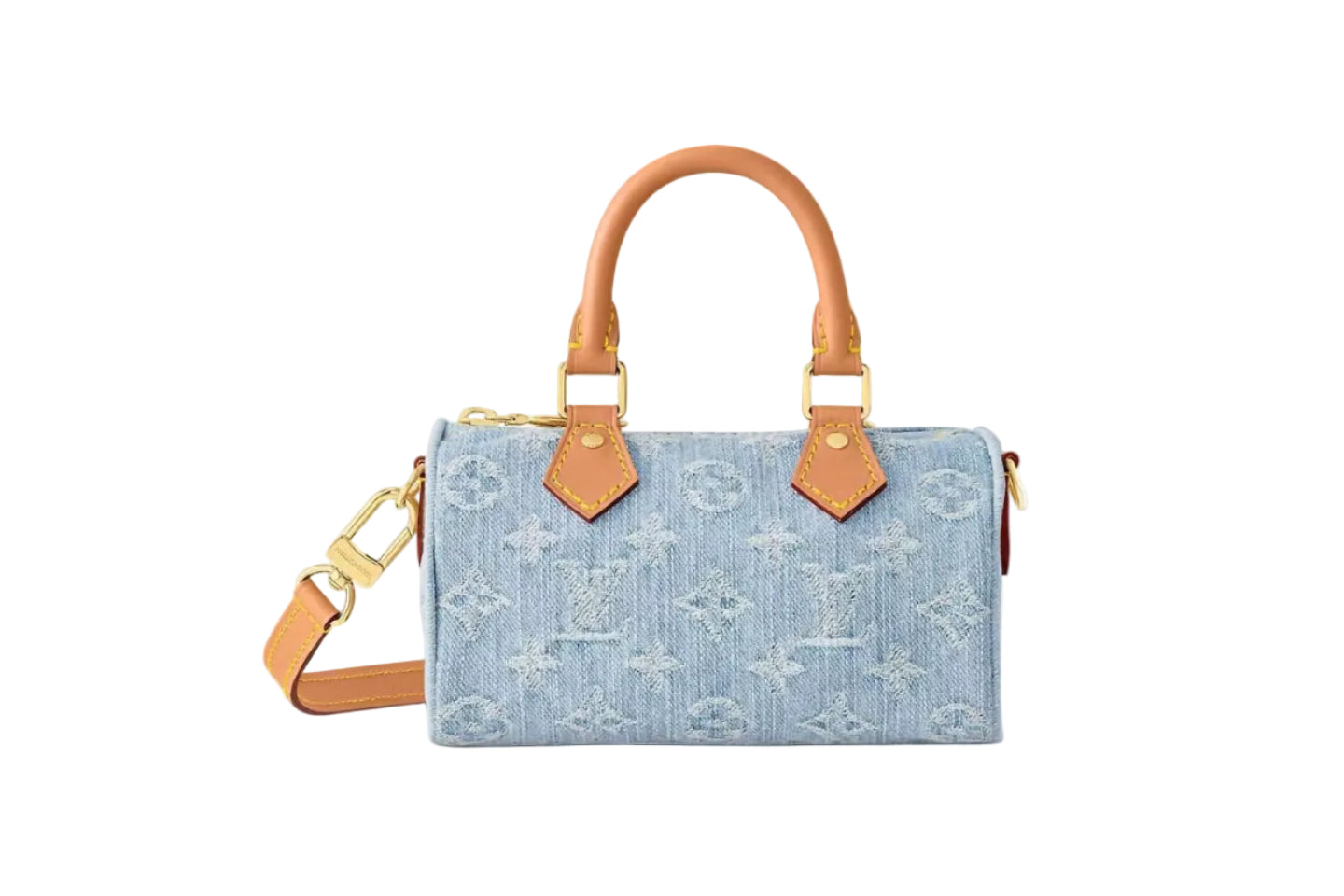 sac denim mini barrel bleu face