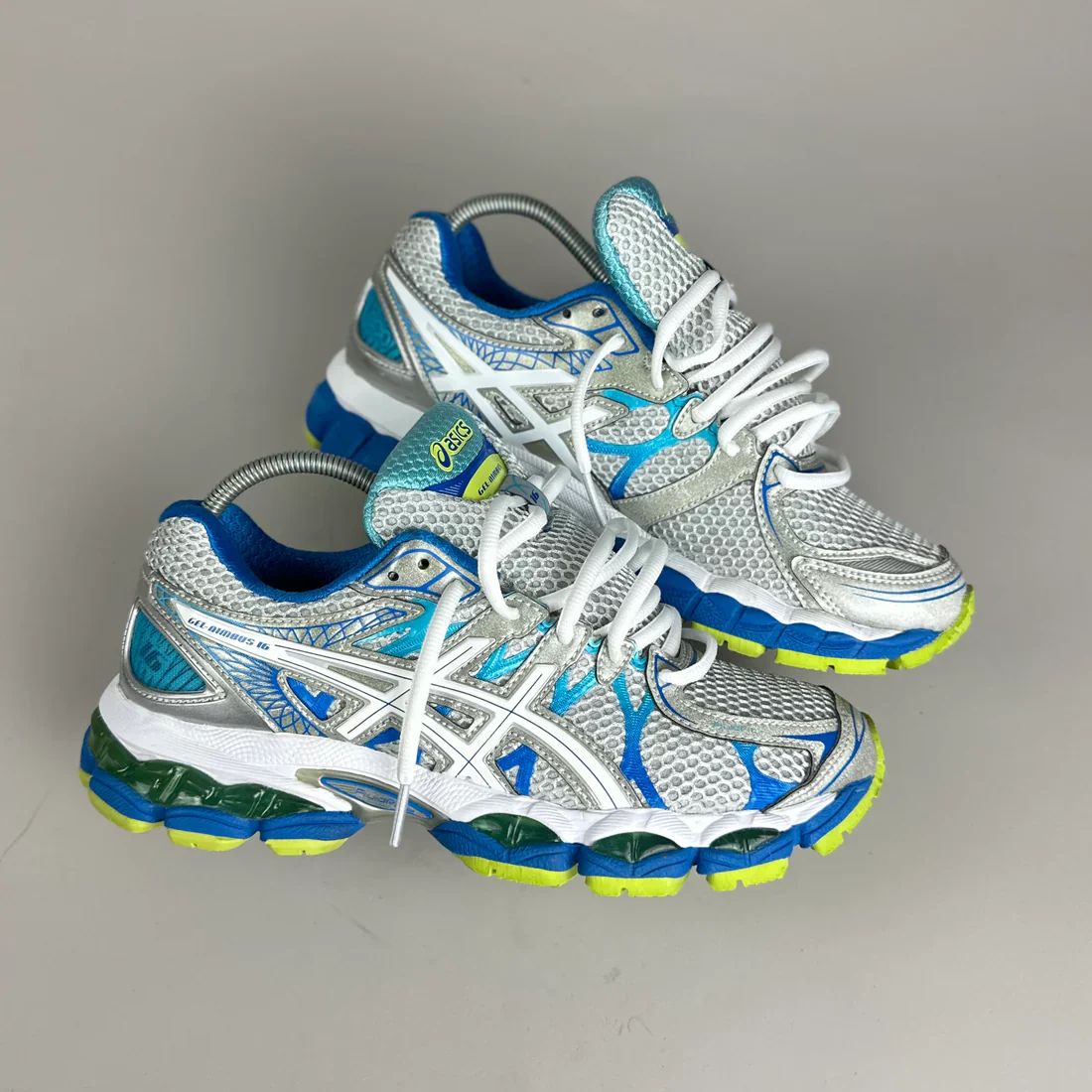 sneakers argent-bleu-lime 1