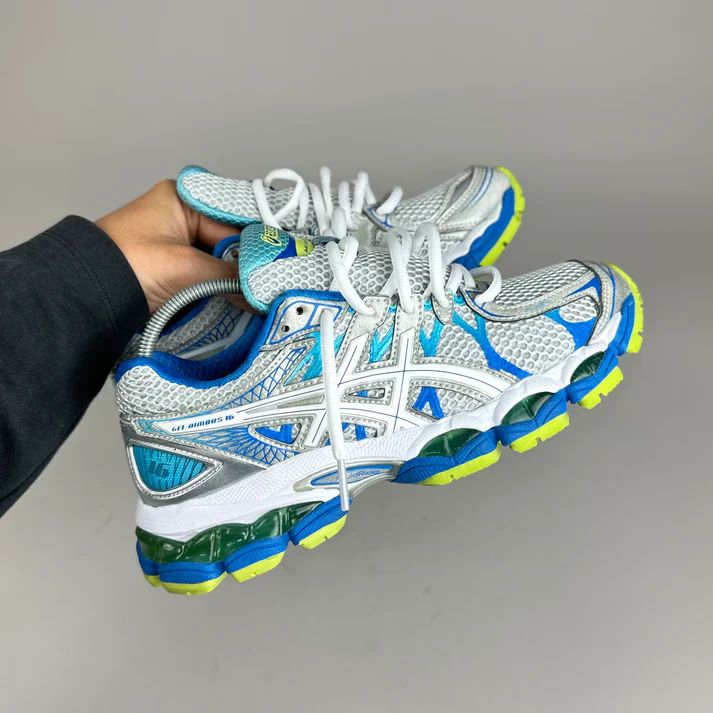 sneakers argent-bleu-lime 6