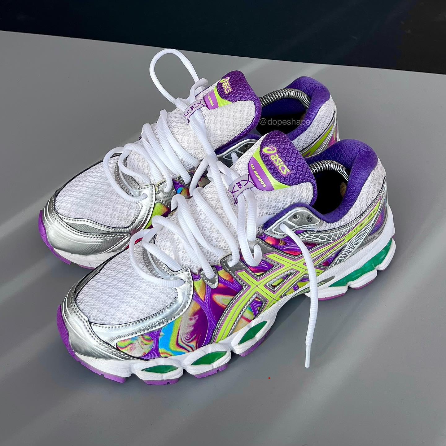 sneakers blanc-argent-violet 1
