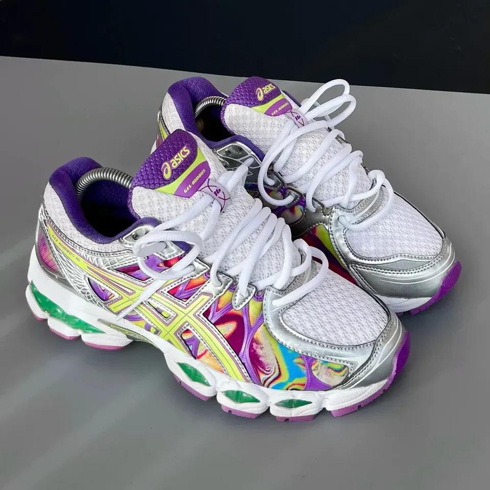 sneakers blanc-argent-violet 2