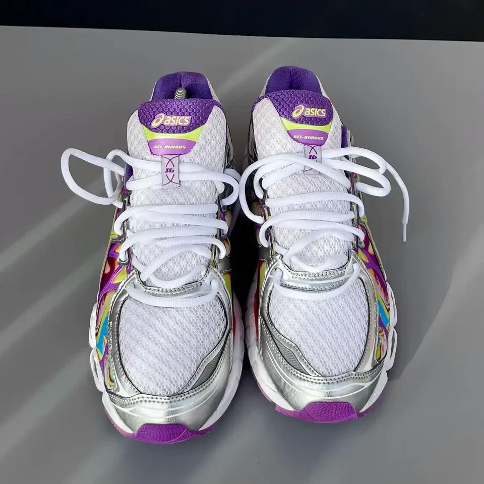 sneakers blanc-argent-violet 3