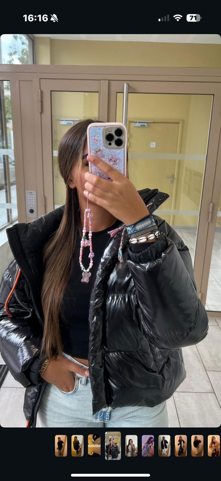 Avis client avec doudoune noire portée